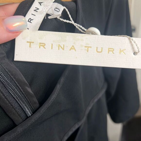 ✨Trina Turk Women's Marlowe Cutout Crepe Sz 0 Dress✨ - Picture 9 of 11